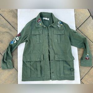 Anthropologie Floral Embroidered Jacket